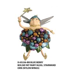 Bolsie Fat Fairy Hldg. Starwand Orn - Blue Berry