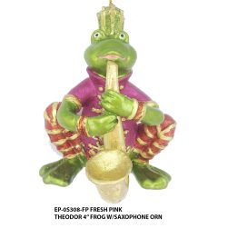 Theodor Frog W/Saxophone - Fresh Pink