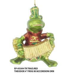 Theodor Frog W/Accordion - Trad Red