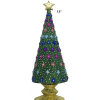 Starlight 13" Wider Cone tree is Handmade With Intricately Detailed Resin & Hand Painted With Pinegreen and Lumiere Colours. Approx 13" L