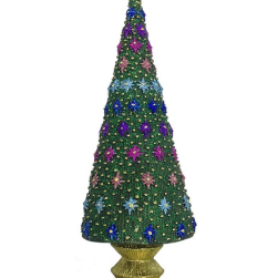 Starlight 17" Wider Cone is Handmade With Intricately Detailed Resin & Hand Painted With Pinegreen and Lumiere Colours. Approx 17" L